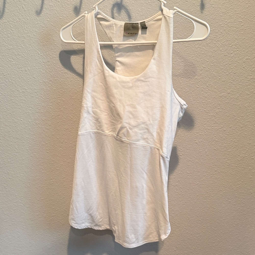 Athleta White Racerback Tank - Women's Workout Top